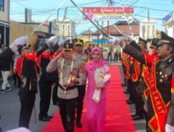 Polres Lahat Gelar Tradisi Penyambutan Kapolres Baru
