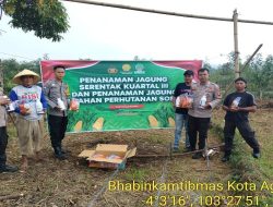 Polsek Kota Agung Laksanakan Penanaman Jagung Serentak Kuartal III di Desa Pagaruyung