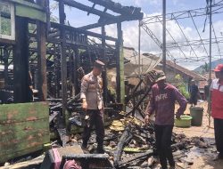 Polsek Pulau Panggung Identifikasi Kebakaran Rumah di Ulu Belu