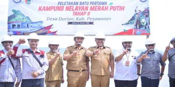 Wabup Pesawaran Hadiri Ground Breaking Pembangunan Kampung Nelayan di Desa Durian