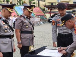 Kapolres Tanggamus Pimpin Sertijab Wakapolres dan Kasat Intelkam