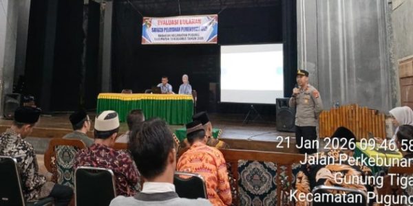Kapolsek Pugung Hadiri Rapat Evaluasi Bulanan SPPG Babakan Tahun 2026