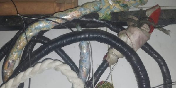 Razia Perang Sarung, Polsek Kota Agung Amankan 6 Alat Pemukul Berisi Kawat