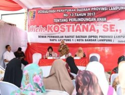 Ketua Fraksi PDIP DPRD Lampung Gelar Sosperda No.13 Tahun 2017 di Balam