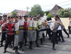 Dalmas Polres Lahat  Lakukan Latihan Rutin Pasukan