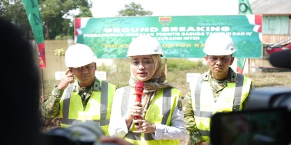 Wagub Jihan Nurlela Bersama  TNI dan Pemkab Lamtim Ground Breaking Jembatan Perintis Garuda Tahap III-IV