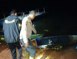 Polsek Pulau Panggung Identifikasi TKP Dugaan Korban Tenggelam di Genangan Waduk Batu Tegi
