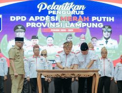 Pelantikan DPD Apdesi Merah Putih Provinsi Lampung 2026–2031: Gubernur Rahmat Mirzani Djausal Harapkan Penguatan Sektor Pertanian dan Hilirisasi