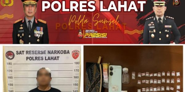 46( empat puluh enam) paket Narkotika jenis Sabu dan 1(satu) tersangka diamankan oleh Satresnarkoba Polres Lahat