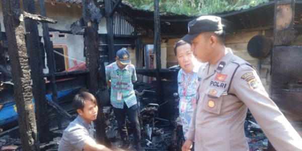 Polsek Limau Identifikasi Kebakaran Rumah di Pekon Ketapang, Kerugian Ditaksir Rp70 Juta