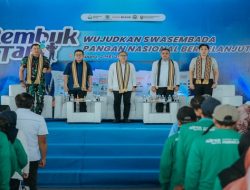 Sekdaprov Marindo Kurniawan Dampingi Menko Pangan Zulkifli Hasan dan Menteri Perdagangan Budi Santoso dalam Acara Rembuk Tani, Lampung Selatan