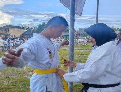 Karateka Muda Dari Beberapa Dojo Kabupaten Tanggamus Dengan Semangat Mengikuti UKT KKI 2026