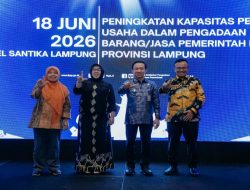 Sekdaprov Lampung Buka Kegiatan Peningkatan Kapasitas Pelaku Usaha Pengadaan Barang/Jasa yang diselenggarakan LKPP