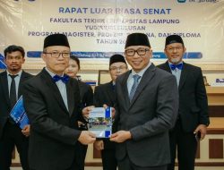 Hadiri Yudisium Fakultas Teknik Unila, Gubernur Mirza Ajak Lulusan Teknik Menjadi Innovator dan Penggerak Pembangunan Daerah