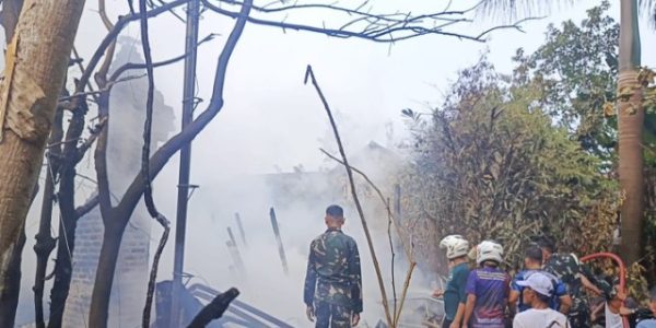 Polsek Kota Agung Identifikasi Kebakaran di Kelurahan Kuripan