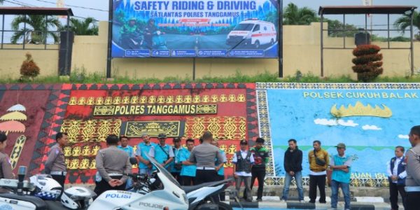 Polres Tanggamus Gelar Safety Riding, Sosialisasi Siger Lampung Presisi dan Layanan 110