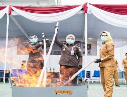 Pemusnahan Barang Bukti Perkara, Pemkab Pesawaran Dukung Upaya Pencegahan Narkotika melalui Sinergi Lintas Sektor